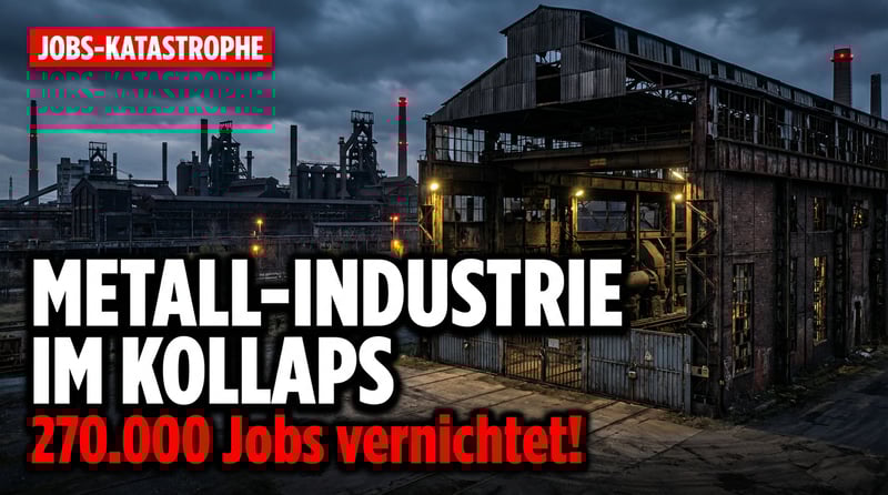 Deutschlands Metallindustrie im freien Fall: Über 270.000 Arbeitsplätze vernichtet