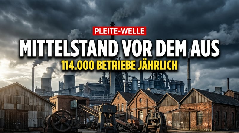 Deutschlands Mittelstand vor dem Kollaps: 114.000 Betriebe jährlich vor dem Aus