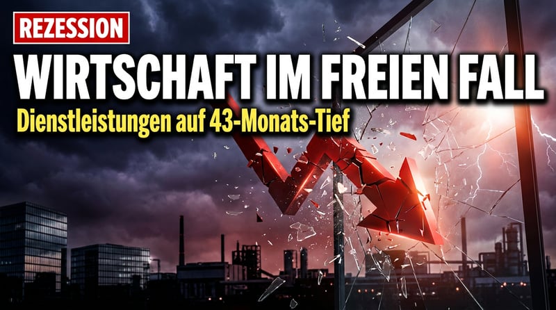Deutschlands Wirtschaft im freien Fall: Dienstleistungssektor stĂĽrzt auf Tiefststand seit fast vier Jahren