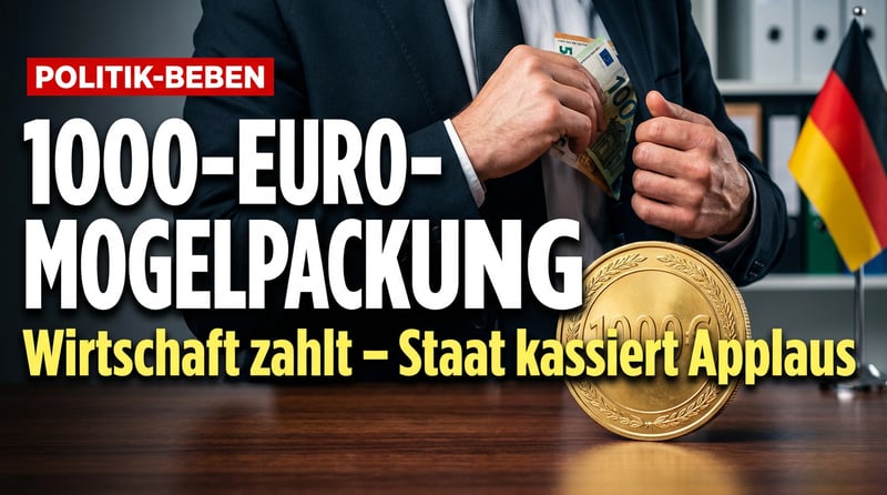 Die 1000-Euro-Mogelpackung: Wie die Regierung Merz die Privatwirtschaft zur Kasse bittet – und sich dafür feiern lässt