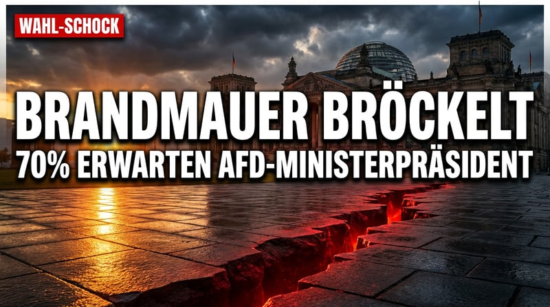 Die Brandmauer bröckelt: Fast 70 Prozent der Deutschen rechnen mit einem AfD-Ministerpräsidenten