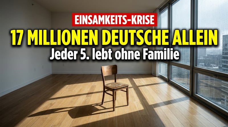 Die einsame Republik: 17,3 Millionen Deutsche leben allein – und kaum jemand fragt nach dem Warum