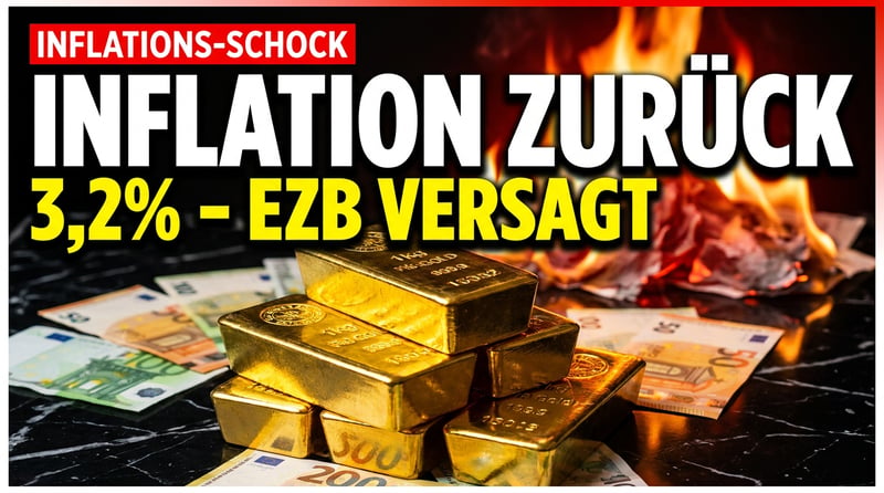Die Inflation kehrt zurück: 3,2 Prozent – und die EZB hat den Brand wieder einmal verschlafen