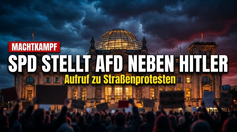 Die letzte Waffe der Verzweifelten: SPD stellt Oppositionspartei neben Hitler und ruft zum Straßenkampf