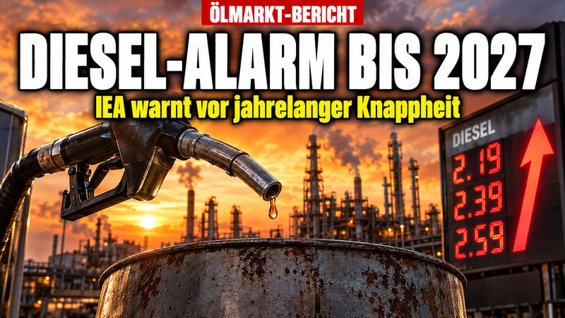Diesel-Alarm bis 2027: Die Energieagentur sieht noch lange kein Ende