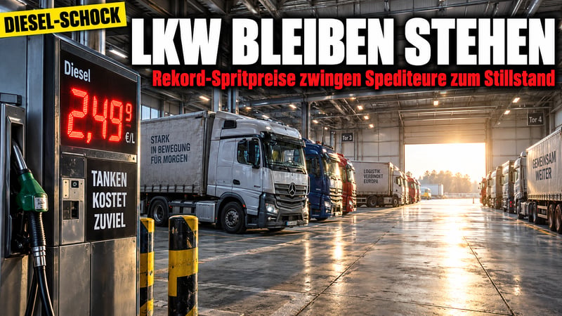Diesel-Schock: Jeder fünfte Lkw bleibt in der Halle stehen