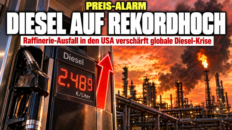 Diesel-Schock: Raffinerie-Ausfall in den USA treibt Preise auf Rekord