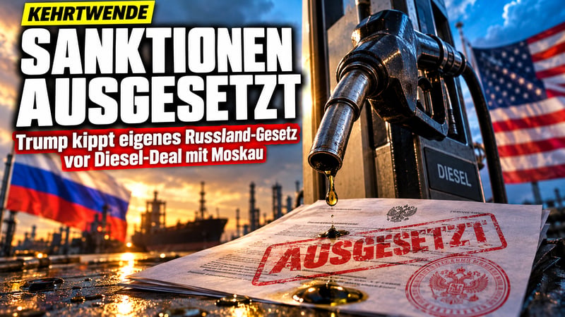 Diesel statt Druck: Trump kassiert seine eigenen Russland-Sanktionen!