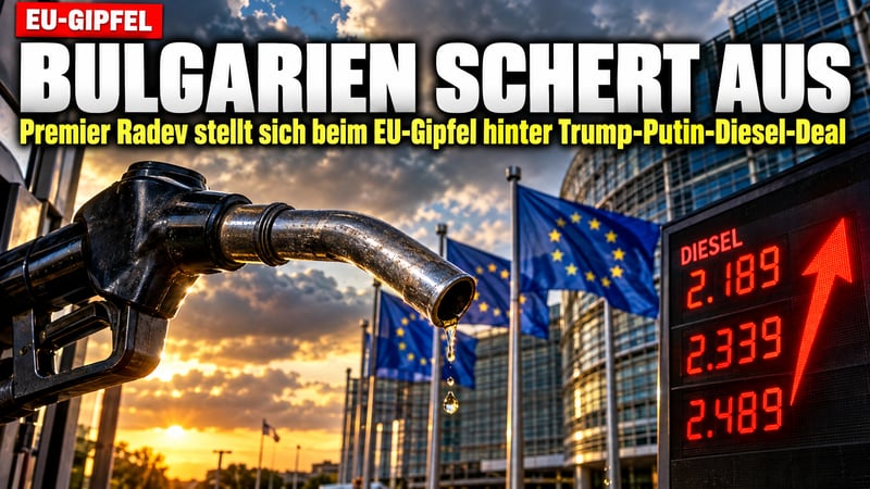 Diesel-Streit in Brüssel: Bulgariens Premier stellt sich hinter Trump!