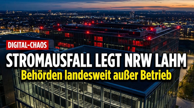 Digitales Chaos: Stromausfall bei IT-Dienstleister legt halbes NRW lahm