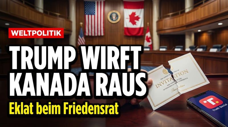 Diplomatischer Eklat: Trump wirft Kanadas Premier aus seinem Friedensrat