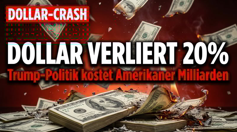 Dollar im freien Fall: Trumps Wirtschaftspolitik kostet die US-Währung ein Fünftel ihres Wertes