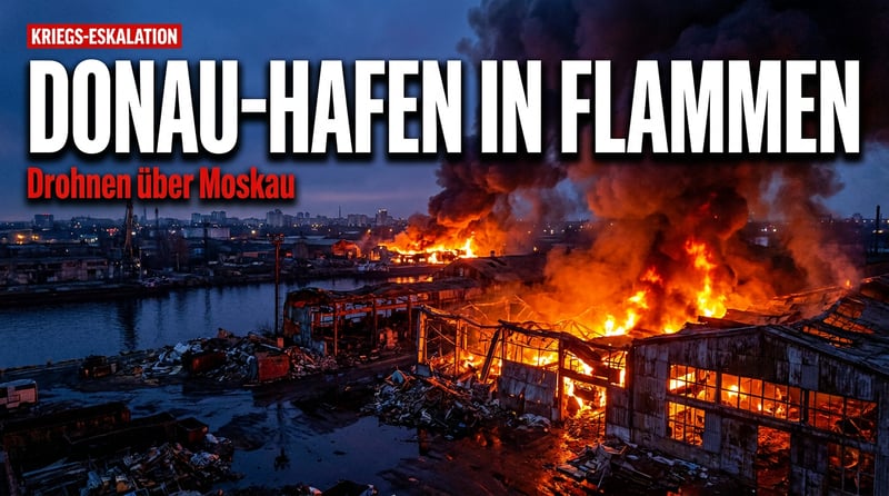 Donau-Hafen in Flammen, Drohnen über Moskau: Der Krieg bleibt erbarmungslos