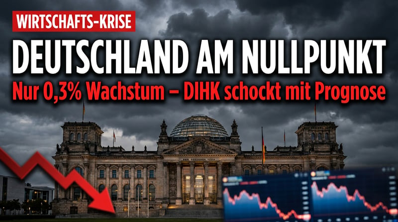 Doppelkrise würgt Deutschland ab: DIHK rechnet mit wirtschaftlichem Stillstand – Merz' Versprechen verpuffen