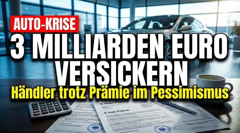 Drei Milliarden Euro liegen brach: Deutschlands Autohändler versinken trotz E-Auto-Prämie im Pessimismus