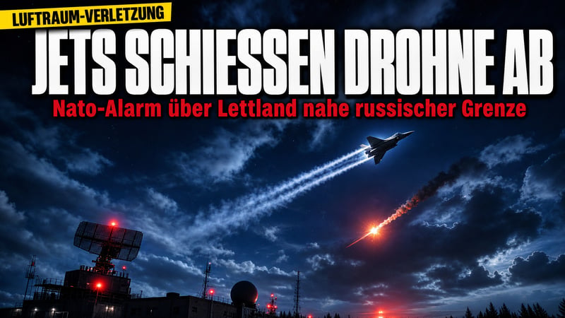 Drohnen-Alarm an der Nato-Ostflanke: Jets feuern über Lettland!