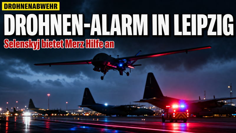Drohnen-Alarm in Leipzig: Selenskyj bietet Merz jetzt Hilfe an