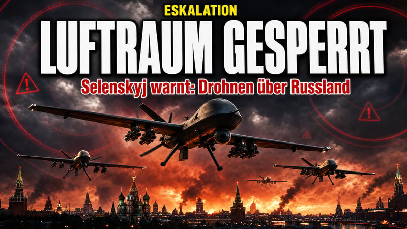 Drohnen statt Airbus: Selenskyj erklärt Russlands Himmel zur Sperrzone