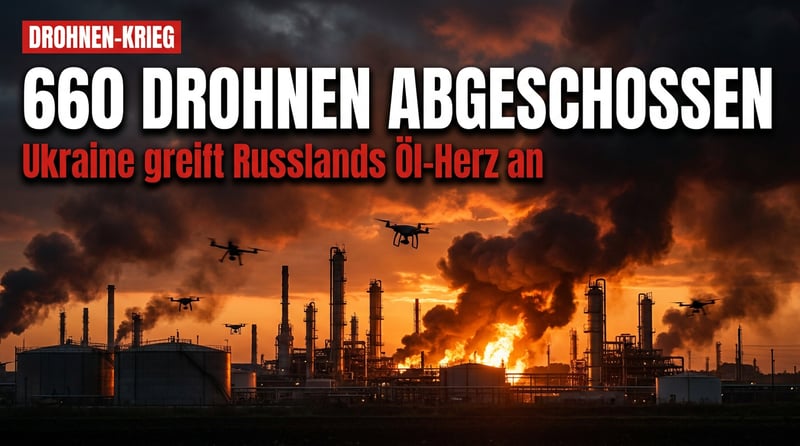 Drohnenkrieg eskaliert: 660 ukrainische Drohnen über Russland abgefangen – der Konflikt erreicht eine neue Dimension