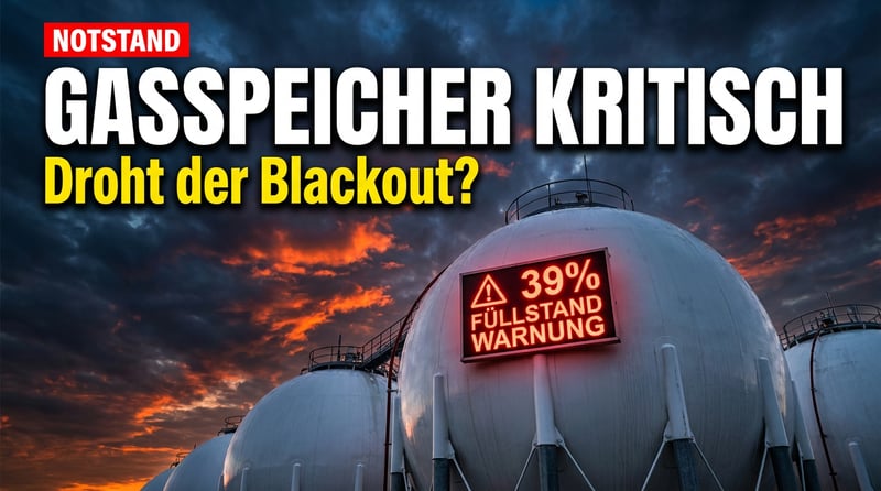 Droht Deutschland der Blackout? Gasspeicher auf kritischem Niveau