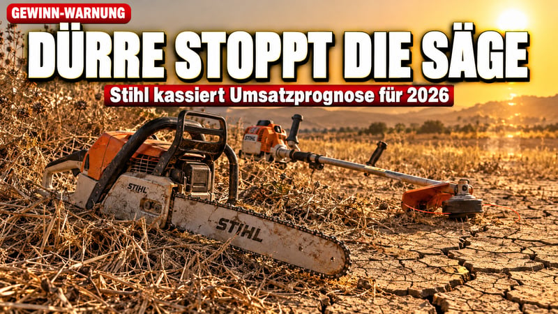 Dürre-Schock bei Stihl: Wenn das Gras nicht wächst, bricht der Umsatz ein