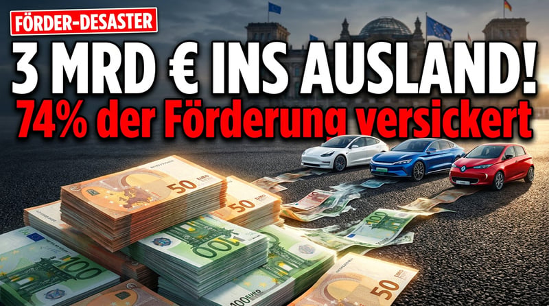 E-Auto-Förderdesaster: Drei Milliarden Steuergeld – und 74 Prozent versickern im Ausland