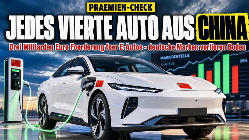 E-Auto-Prämie: Jedes vierte geförderte Auto kommt aus China!