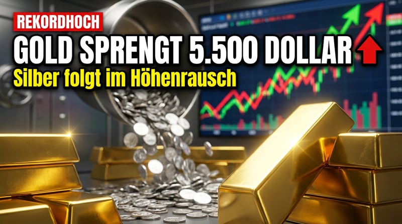 Edelmetall-Explosion: Gold durchbricht 5.500-Dollar-Marke – Silber im Höhenrausch