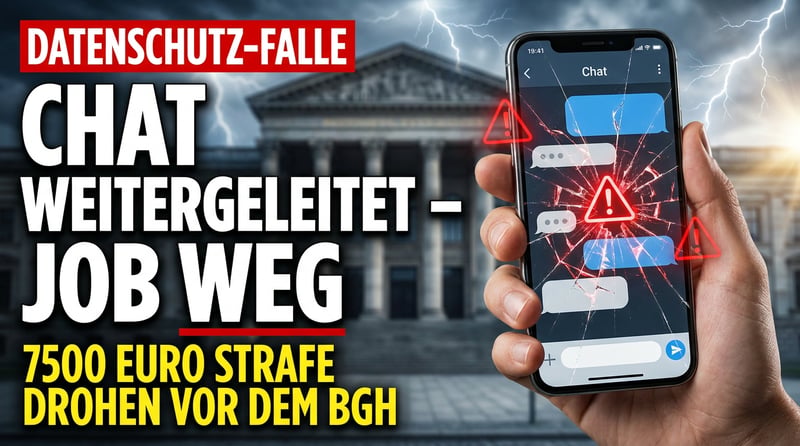Ein Klick, 7500 Euro Risiko: Wie die DSGVO den privaten Chat zur juristischen Tretmine macht