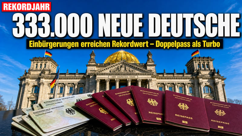 Einbürgerungs-Rekord: 333.000 neue Deutsche – wer politisch profitiert