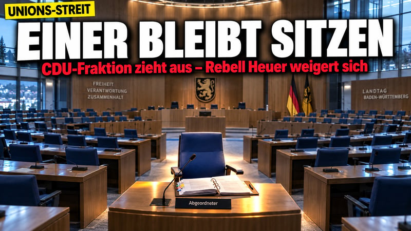Einer bleibt sitzen: CDU-Rebell Heuer trotzt dem Auszug seiner Fraktion