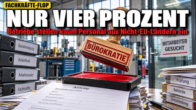 Einwanderungs-Flop: Nur 4 Prozent der Firmen holen Nicht-EU-Personal!