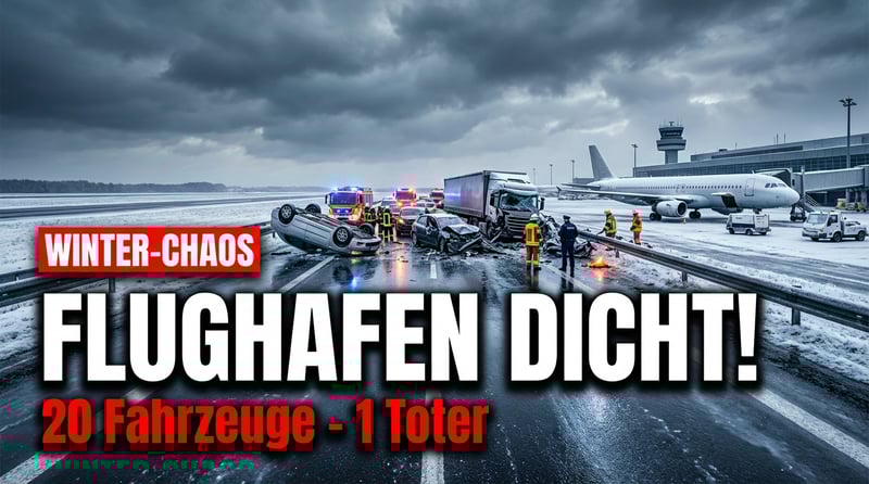 Eisige Verhältnisse legen Verkehr lahm: Flughafen Wien dicht, Massenkarambolage in Bayern