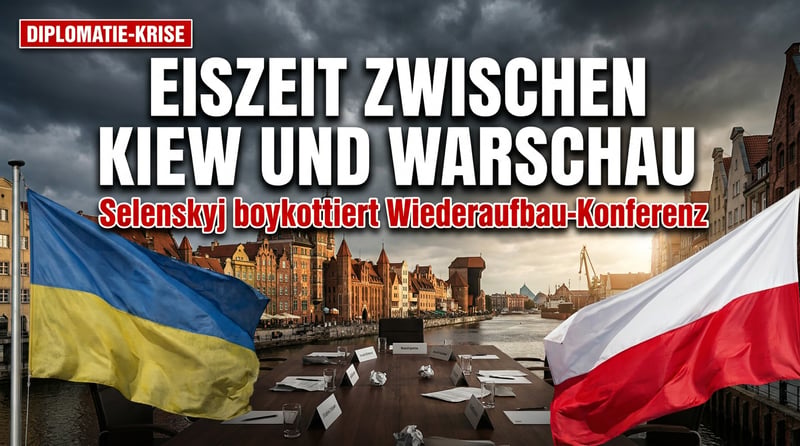 Eiszeit zwischen Kiew und Warschau: Selenskyj kneift bei eigener Wiederaufbaukonferenz