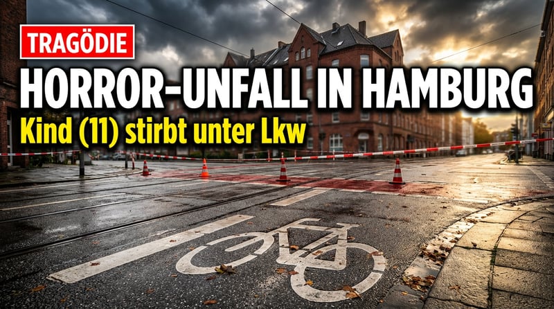 Elfjähriger Radfahrer von Lastwagen erfasst – Kind stirbt an der Unfallstelle in Hamburg