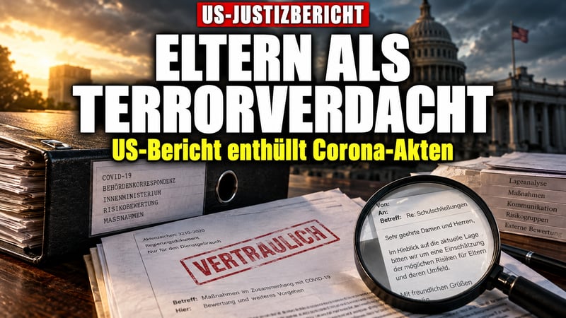 Eltern unter Terrorverdacht: US-Bericht nimmt Corona-Apparat auseinander!