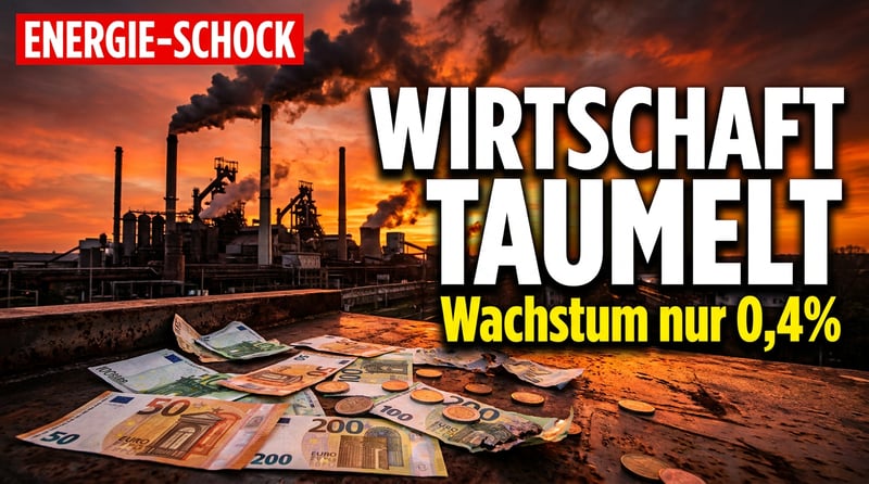 Energie-Schock aus Teheran: Deutschlands Wirtschaft taumelt auf magere 0,4 Prozent
