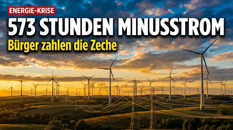 Energiewende-Desaster: 573 Stunden Minusstrom – und der Bürger zahlt die Zeche