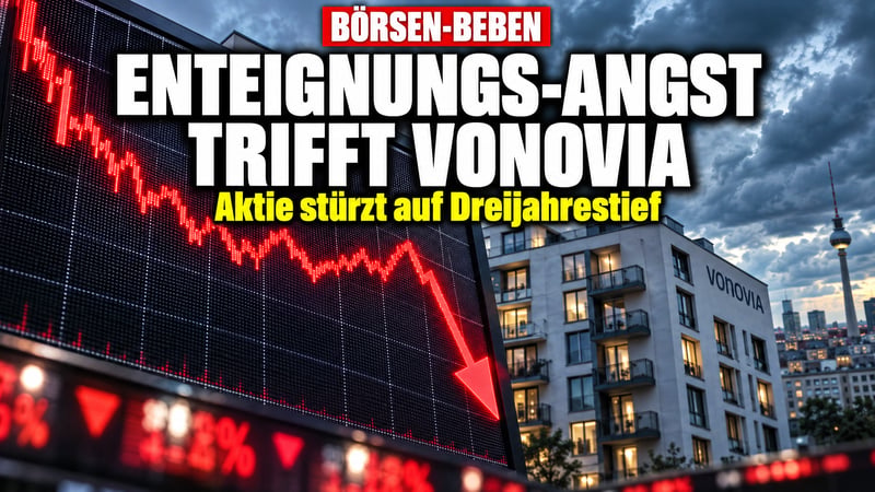 Enteignungs-Schock in Berlin: Vonovia-Aktie stürzt auf Dreijahrestief
