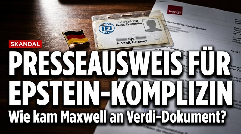Epstein-Komplizin mit deutschem Presseausweis: Wie kam Maxwell an ein Verdi-Dokument?