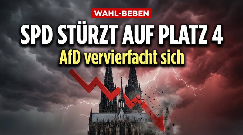 Erdrutsch im SPD-Stammland: Sozialdemokraten stürzen in NRW auf Platz vier ab – AfD vervierfacht sich