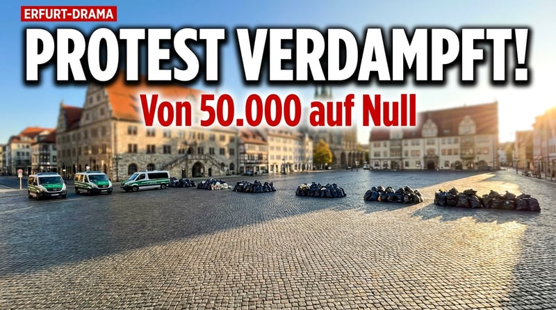 Erfurt am Sonntag: Wie das Protestlager gegen die AfD über Nacht verdampfte