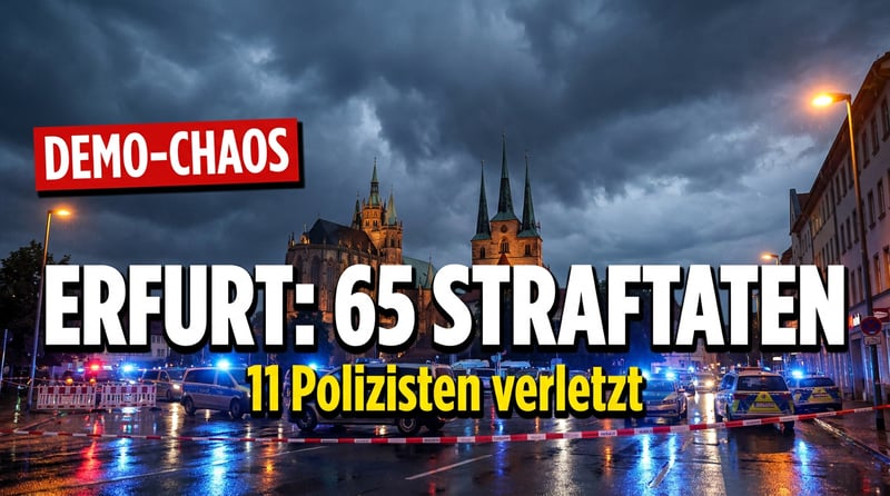 Erfurt im Ausnahmezustand: Wenn der „Kampf für die Demokratie“ zu 65 Straftaten führt