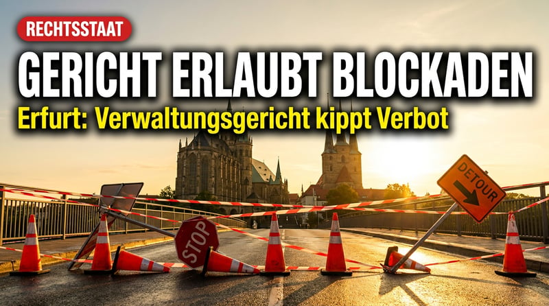 Erfurt: Wenn Gerichte Straßenblockaden absegnen – der Rechtsstaat verkehrt sich ins Gegenteil