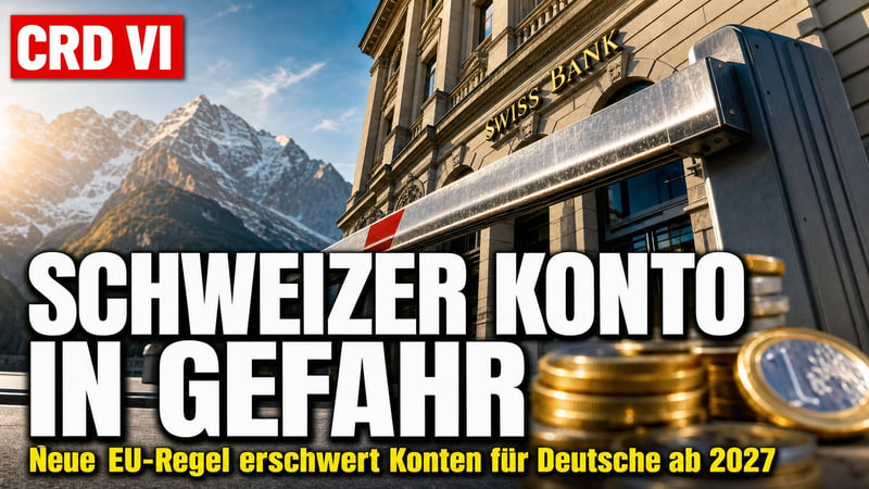 EU-Riegel ab 2027: Das Schweizer Konto rückt für Deutsche in weite Ferne