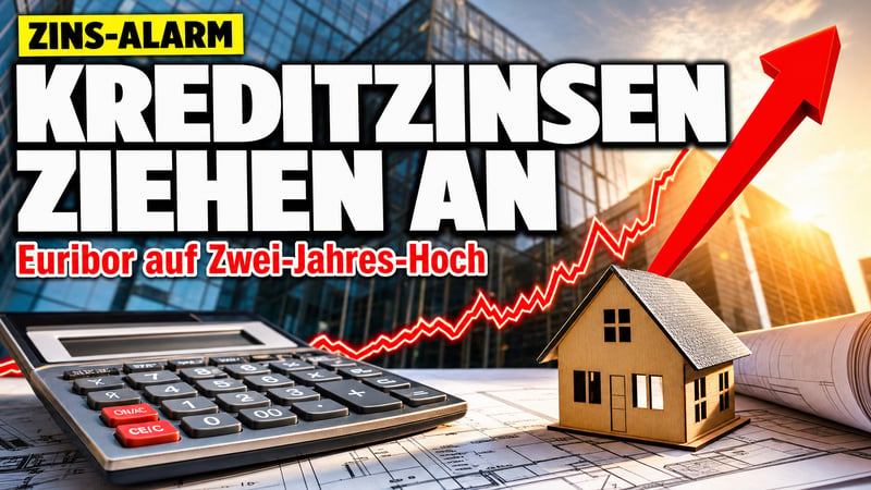 Euribor auf Zwei-Jahres-Hoch: Kreditzinsen ziehen wieder an