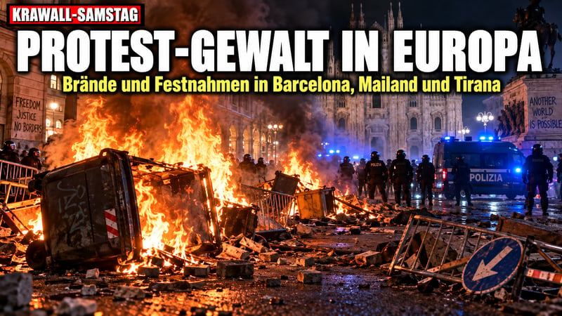 Europa brennt: Krawall-Samstag von Barcelona bis Tirana!