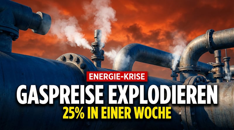 Europas Energiekrise verschärft sich: Gaspreise explodieren um 25 Prozent