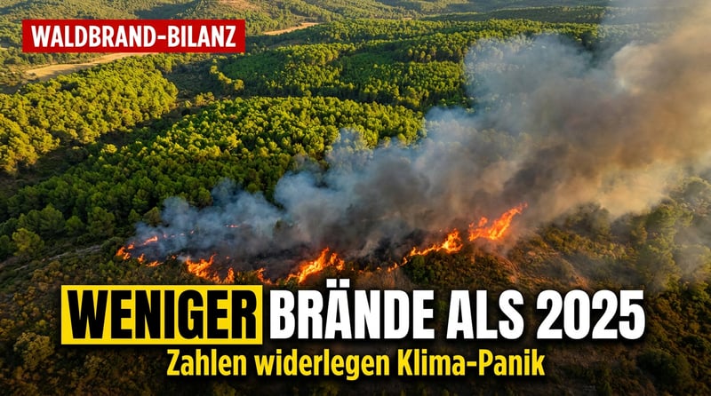 Europas Wälder brennen – aber weniger als im Vorjahr: Wie die Klima-Panik an den eigenen Zahlen scheitert