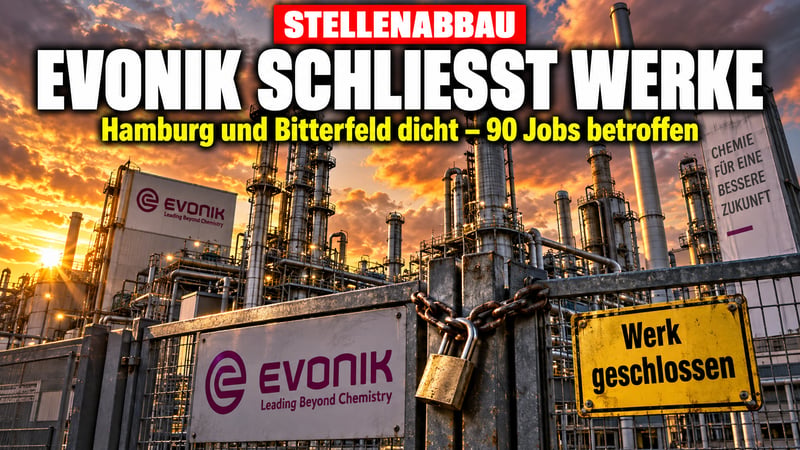 Evonik macht dicht: Zwei deutsche Werke fallen dem Rotstift zum Opfer